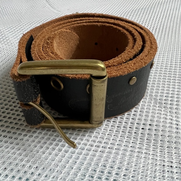 Vintage Ed Hardy Defender Handmade Genuine Leather Belt Studs EH0067M Sz Medium - Picture 7 of 9